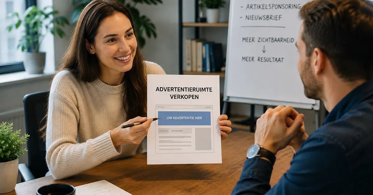 Website-eigenaar verhuurt advertentieruimte met banner en vermelding aan een adverteerder
