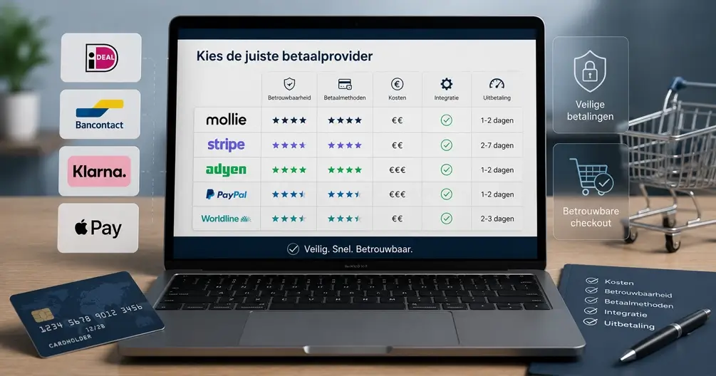 Betaalprovider kiezen voor je webshop (met creditcard en achteraf betalen)