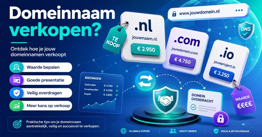 Domeinnaam verkopen? Ontdek hoe je jouw domeinnamen verkoopt