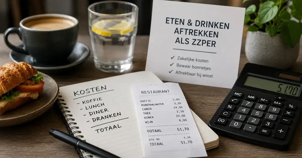 Eten en drinken als zzp'er: wat is fiscaal aftrekbaar?