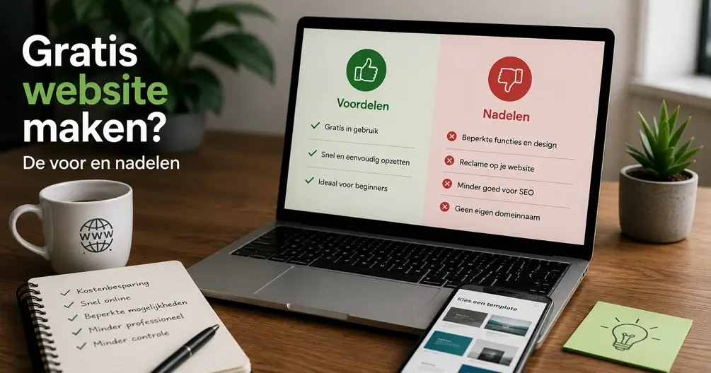 Gratis website maken? De voor en nadelen