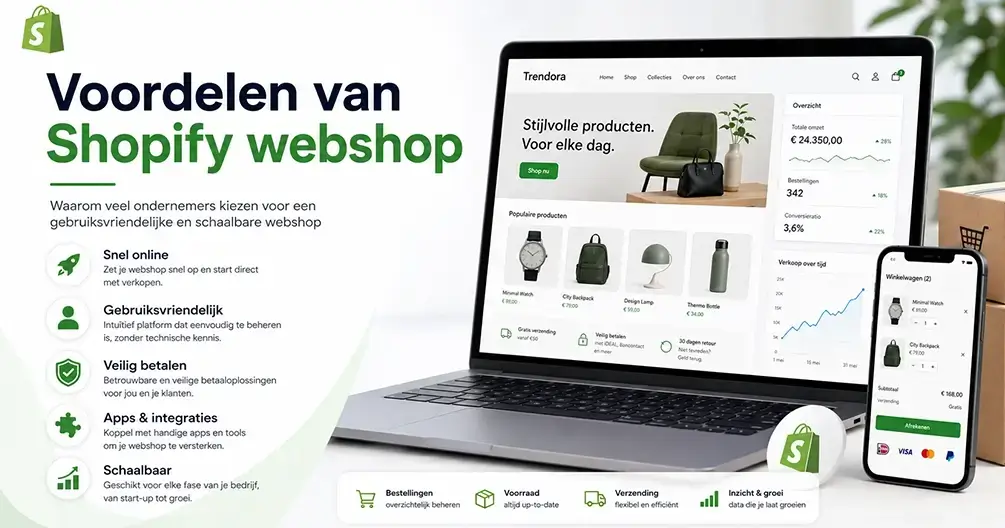 Voordelen van shopify webshop