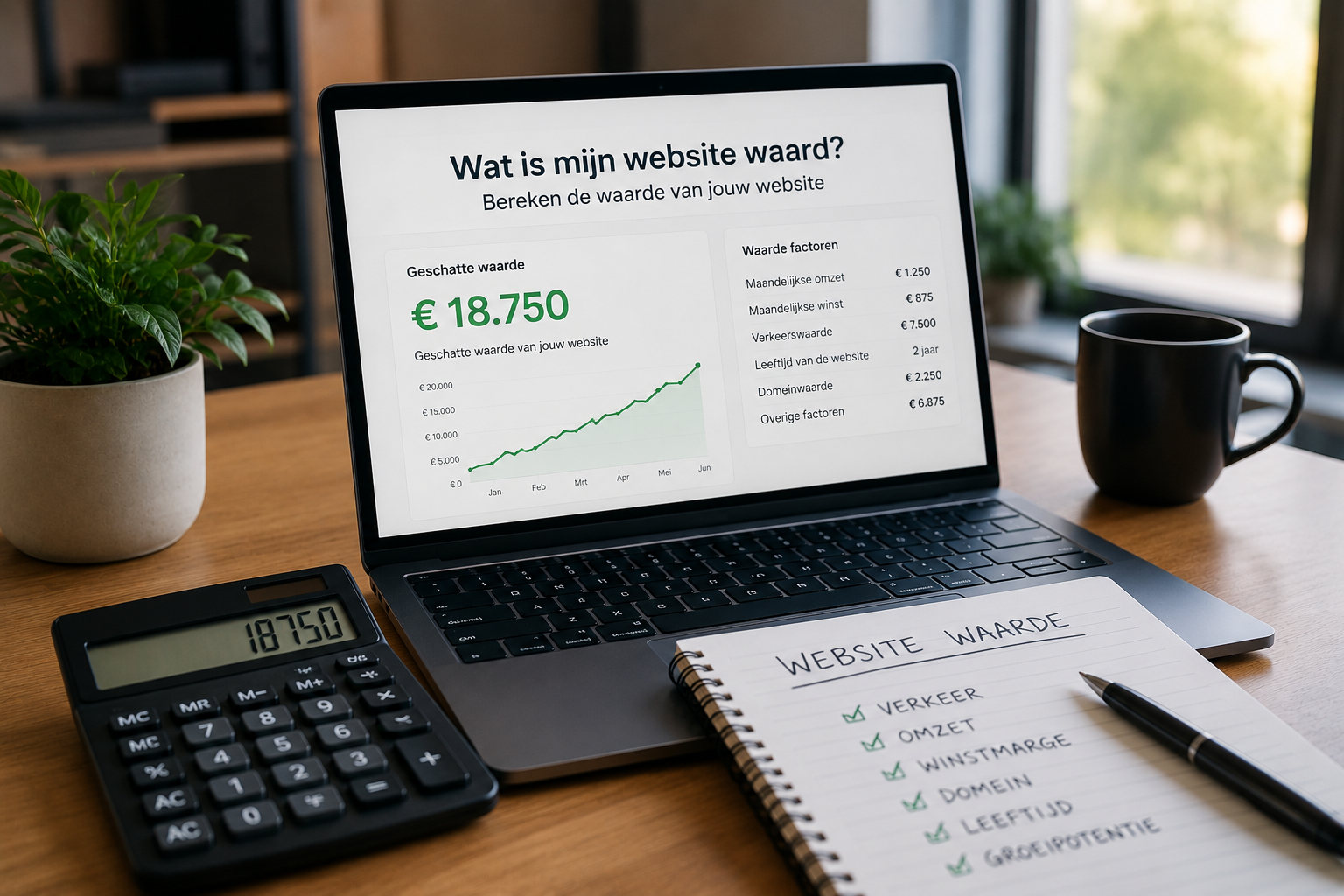 Wat is mijn website waard? Bereken de waarde van jouw website