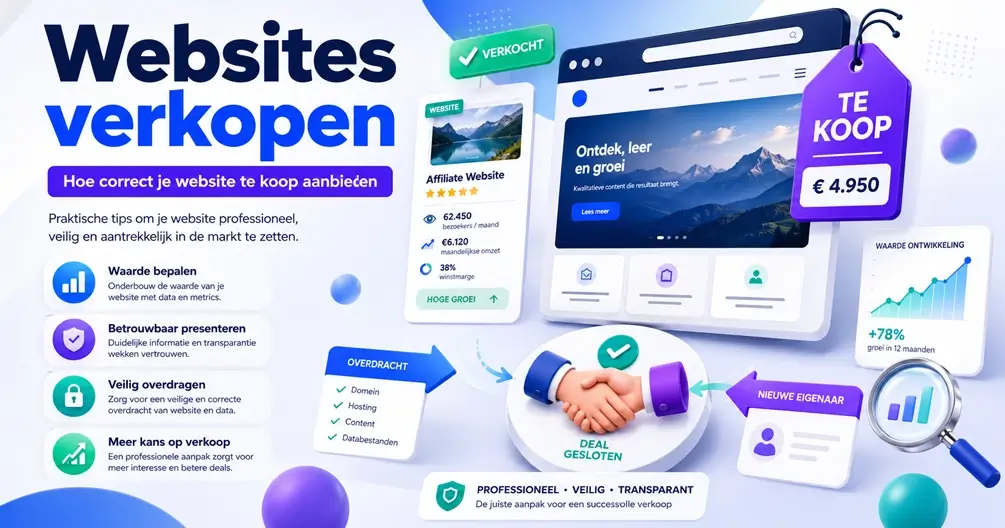 Websites verkopen: Hoe correct je website te koop aanbieden