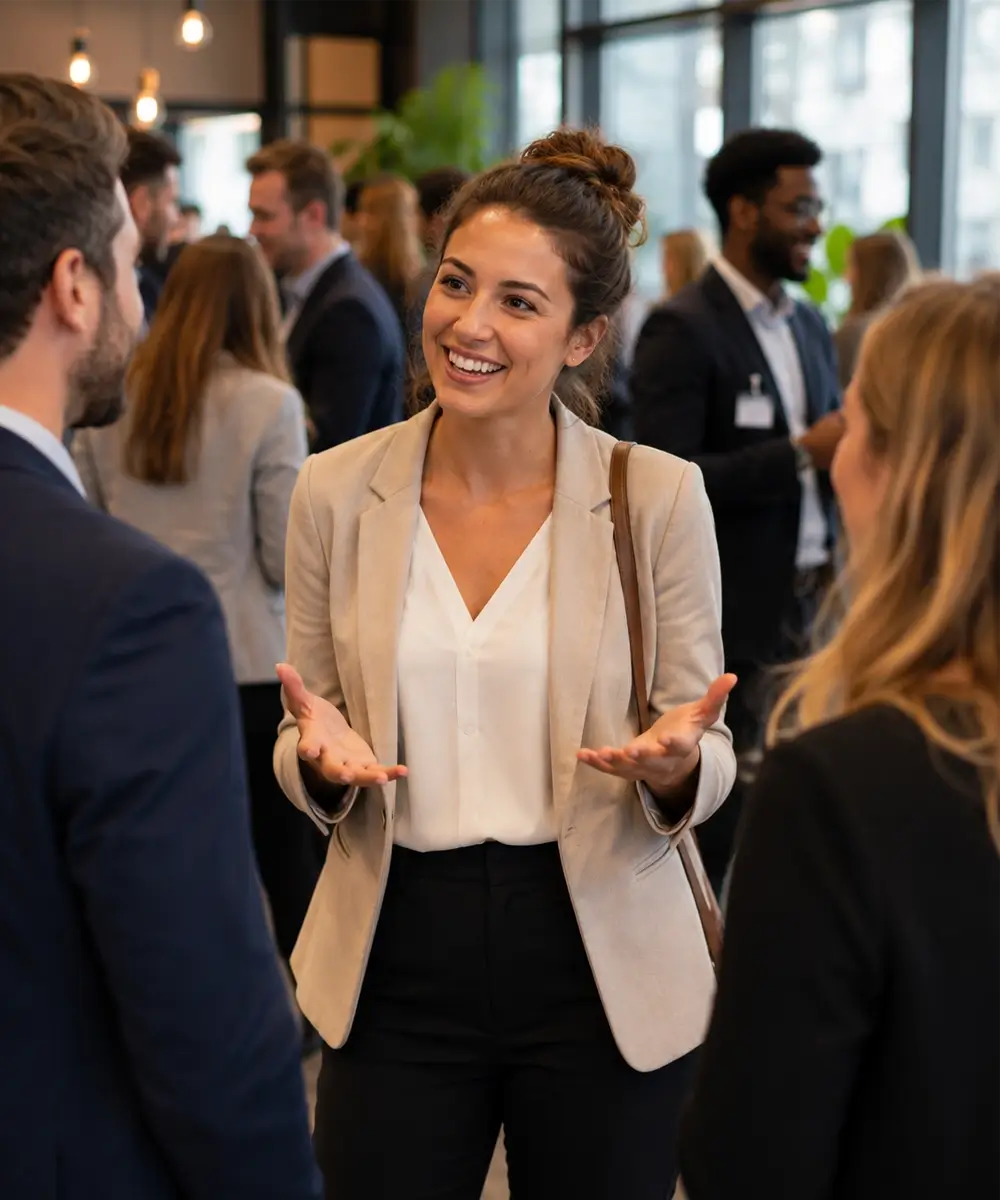 Een ontspannen netwerkgesprek met een open houding en oprechte interesse